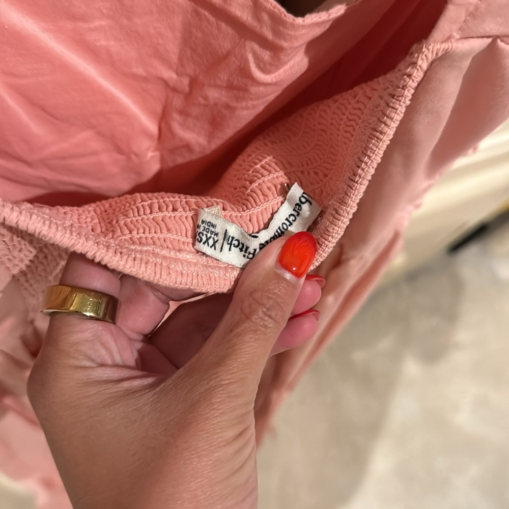 Abercrombie & Fitch Pink Maxi Dress with Puff Sleeves - Picture 7 of 8